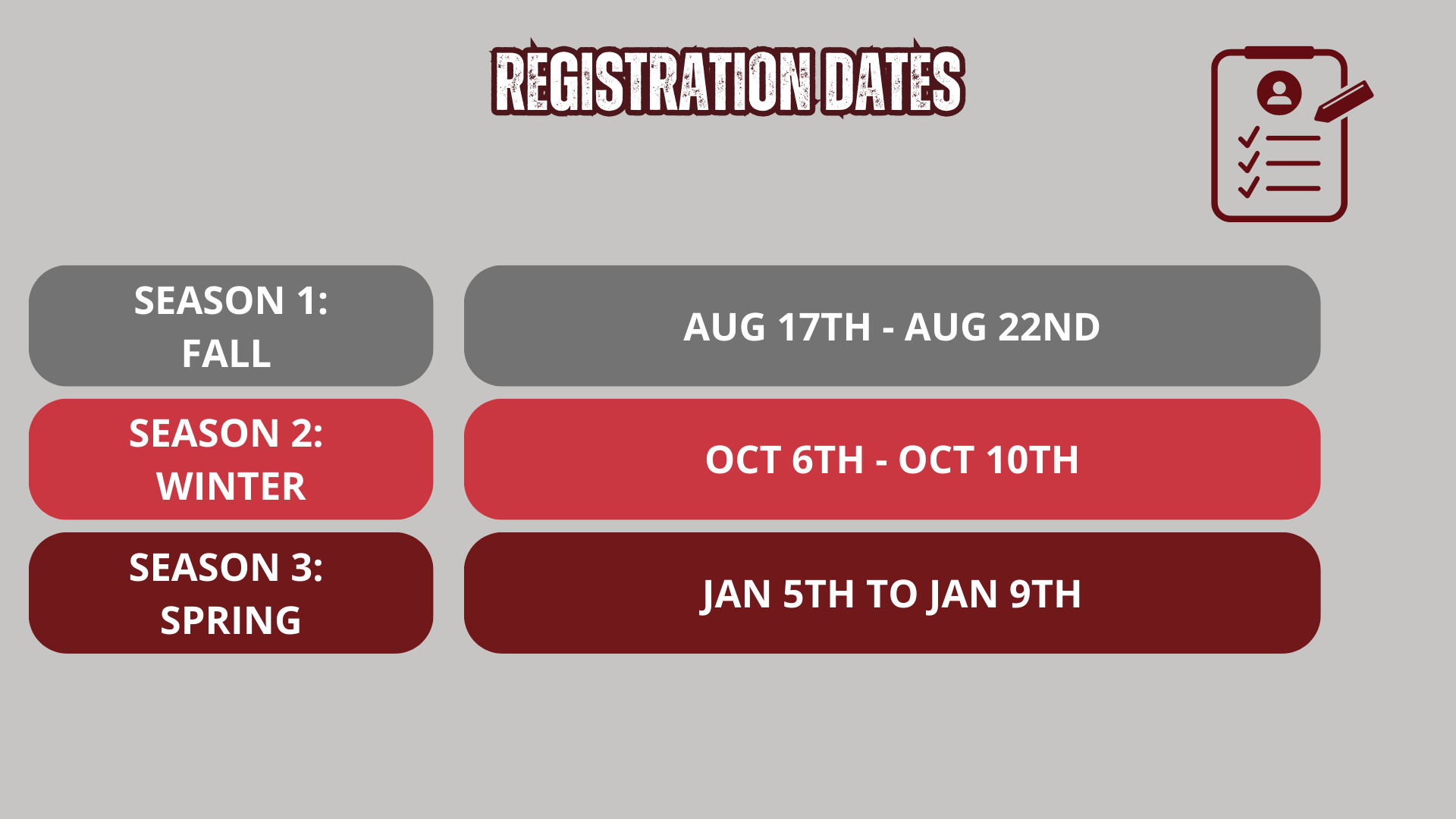 Athletics Calendar