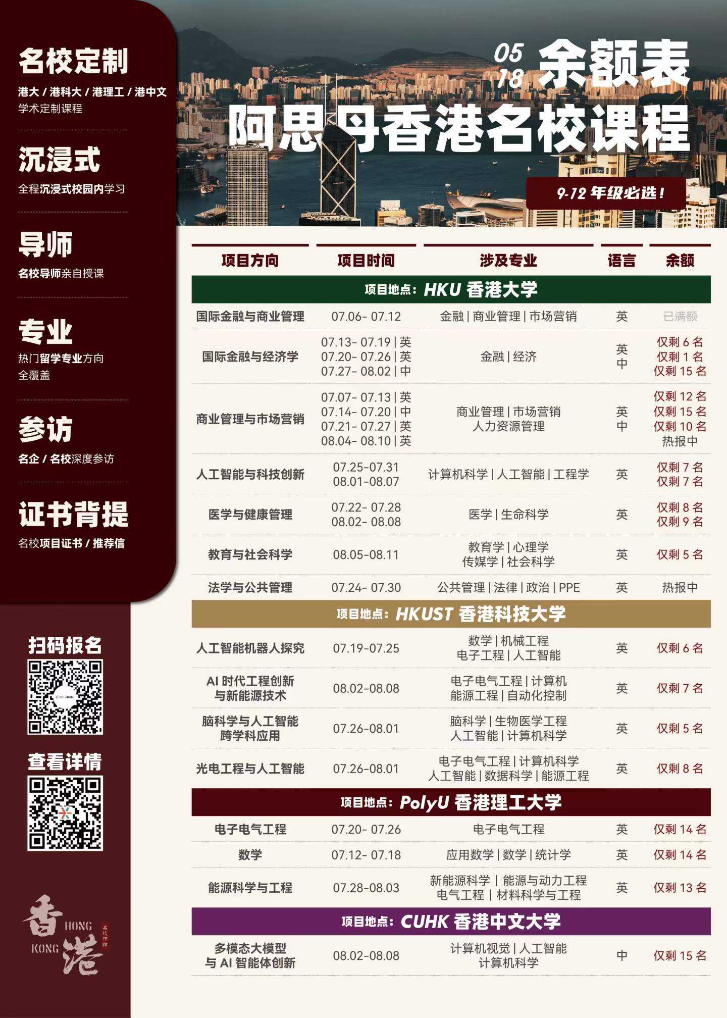Summer Programs in HongKong