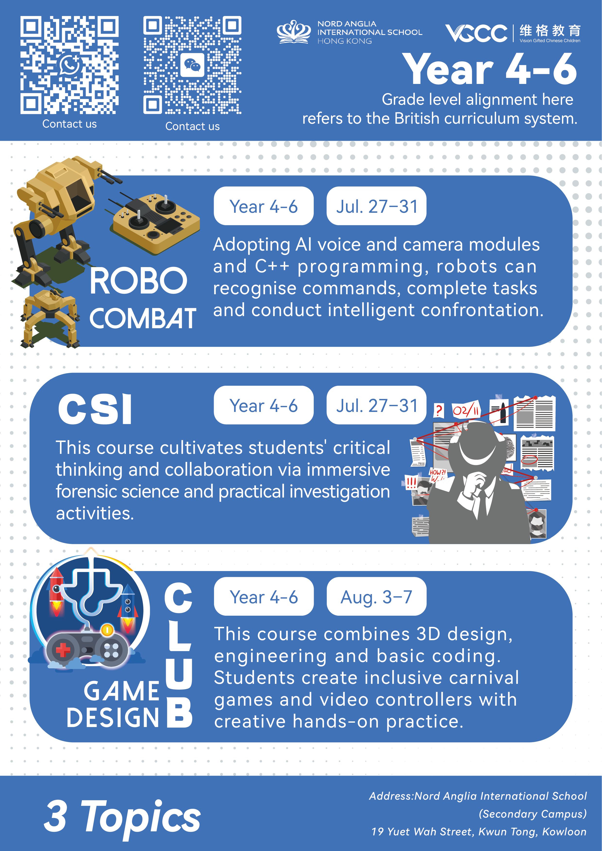 VGCC 2026 Nord Anglia International School HK STEAM Summer Camp